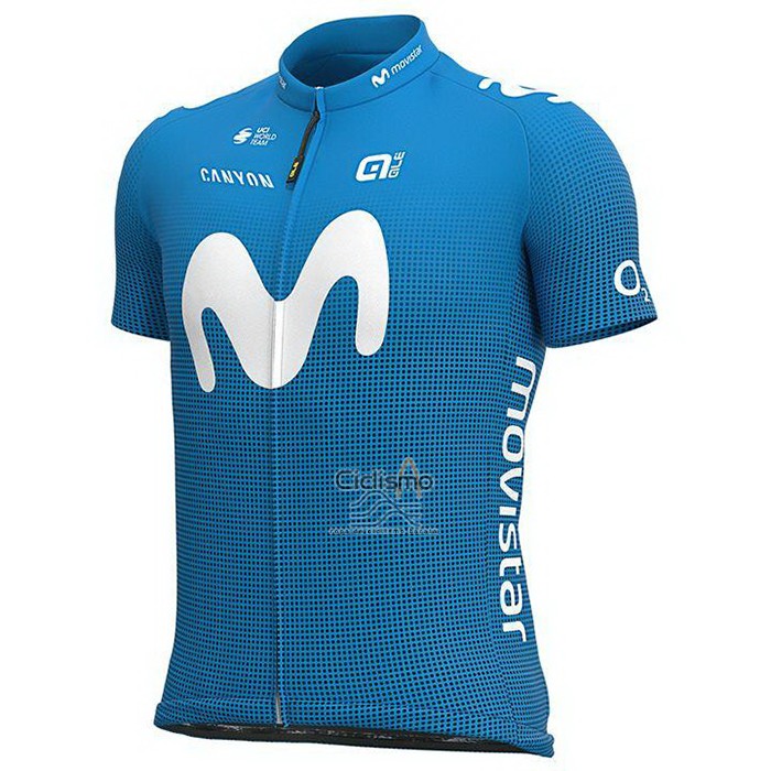 Movistar Ropa Ciclismo Culotte Corto 2021 Mangas Cortas Azul